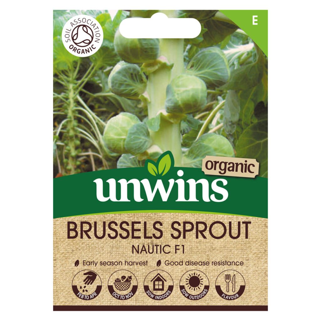 Unwins Organic Brussels Sprout Nautic Seeds 5051618035989 2